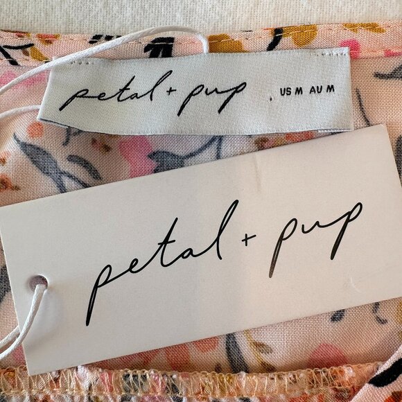 Petal and Pup Dress Women's Pink Floral Boho Maxi Dress Size Medium NWT - Picture 3 of 5